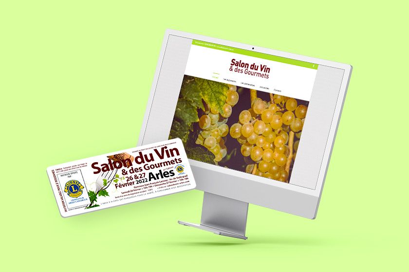Declicexpro agence de communication - réalisation Webdesign - Lions Club - Salon du Vin et des Gourmets - Arles